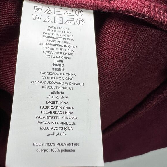 Michael Kors Fleece Sweater Womens Size XL Red Round Neck Oversized Tunic NWT - Picture 10 of 13